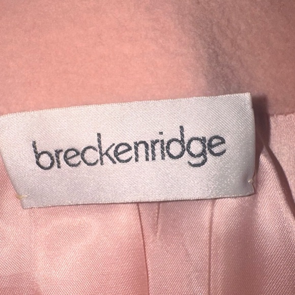 Breckenridge 100% Vintage Wool Coat Union Made Blush Pink Long Overcoat Size 12 - Picture 9 of 12